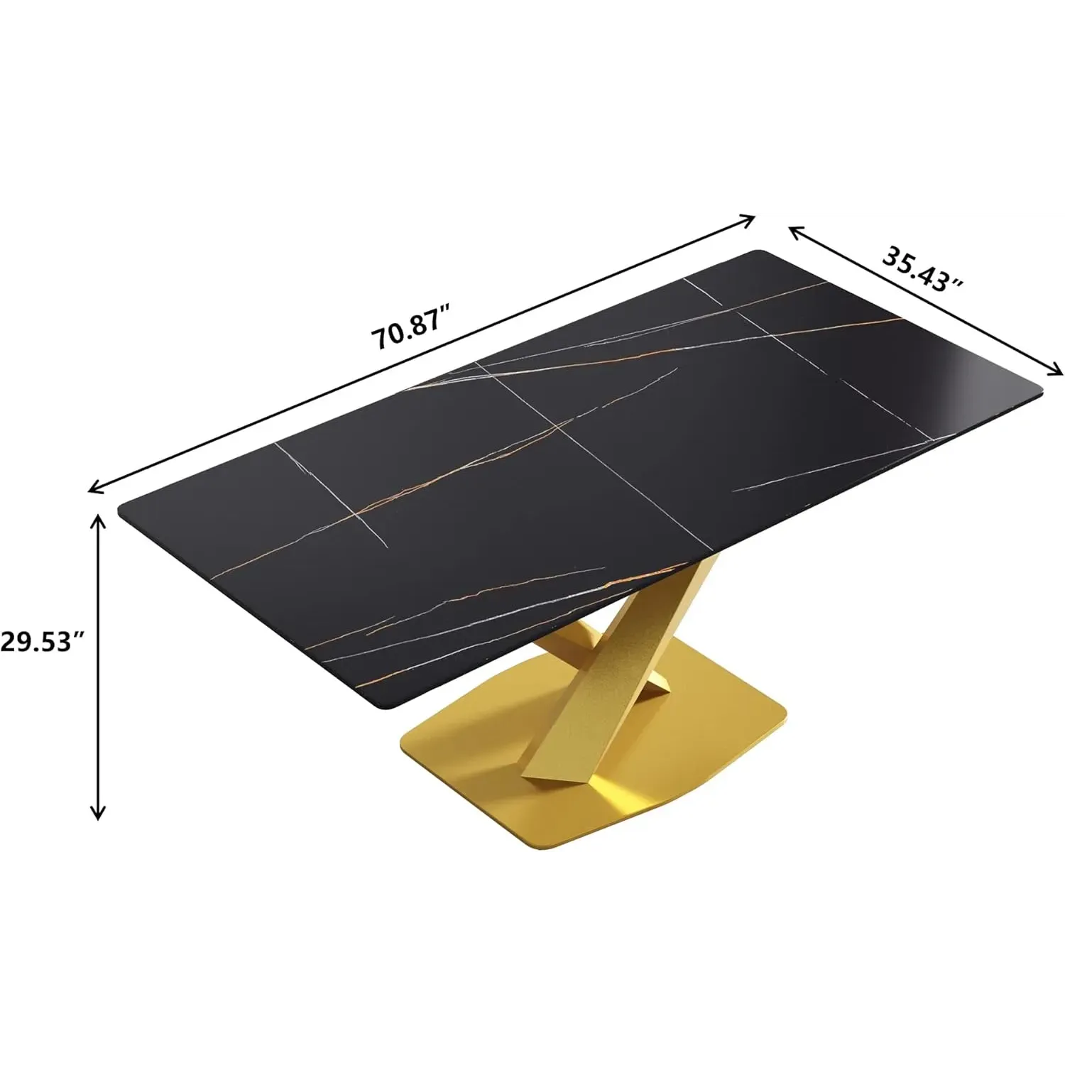 http://70.8%20Modern%20Dining%20Table,%20Black%20Sintered%20Stone%20Tabletop%20Dining%20Table%20With%20Solid%20Carbon%20Steel%20Base,%20Rectangular%20Dining%20Room%20Table%20For%206%202