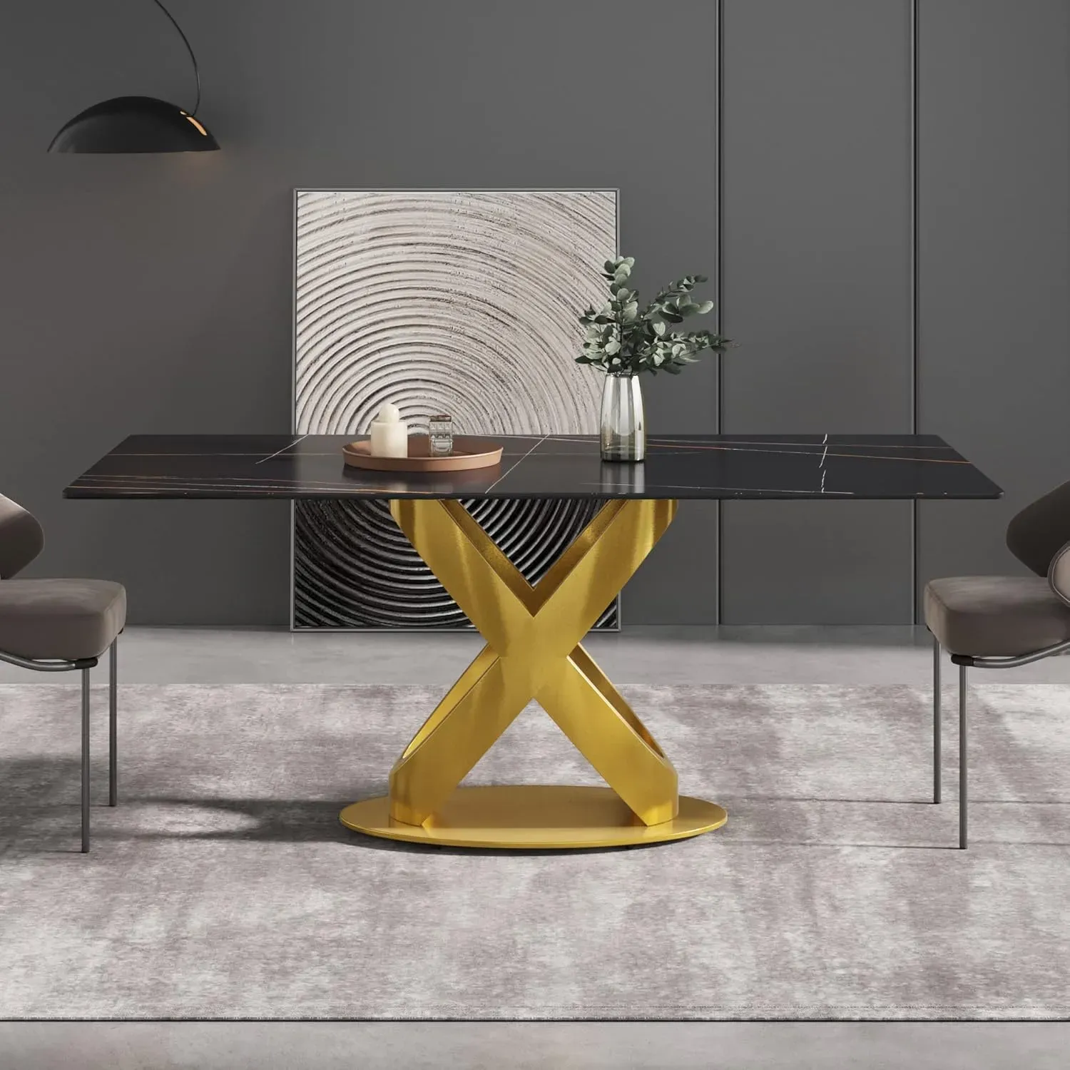 http://70.8%20Modern%20Dining%20Table,%20Black%20Sintered%20Stone%20Tabletop%20Dining%20Table%20With%20Solid%20Carbon%20Steel%20Base,%20Rectangular%20Dining%20Room%20Table%20For%206%203