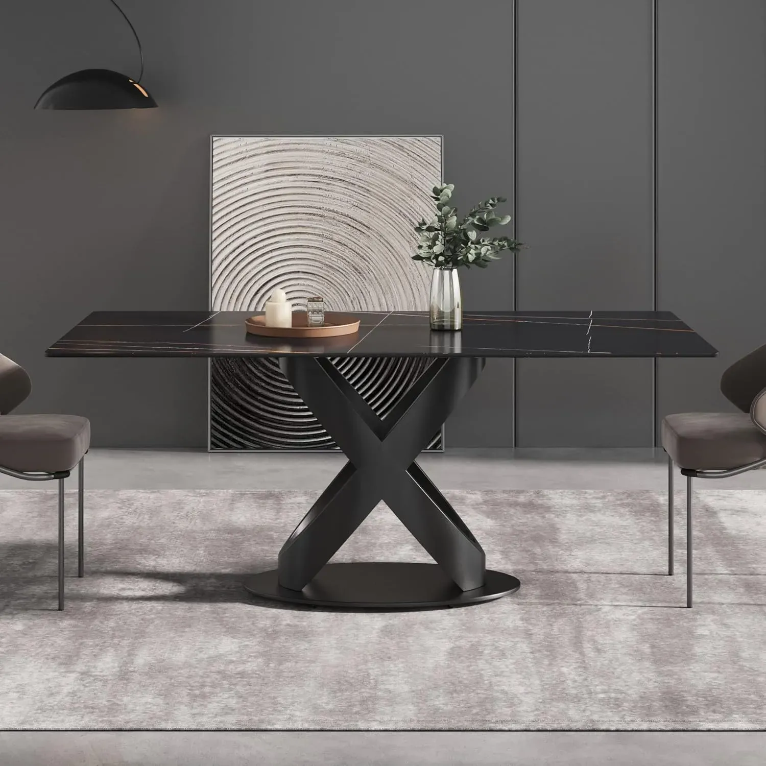http://70.8%20Modern%20Dining%20Table,%20Black%20Sintered%20Stone%20Tabletop%20Dining%20Table%20With%20Solid%20Carbon%20Steel%20Base,%20Rectangular%20Dining%20Room%20Table%20For%206%203