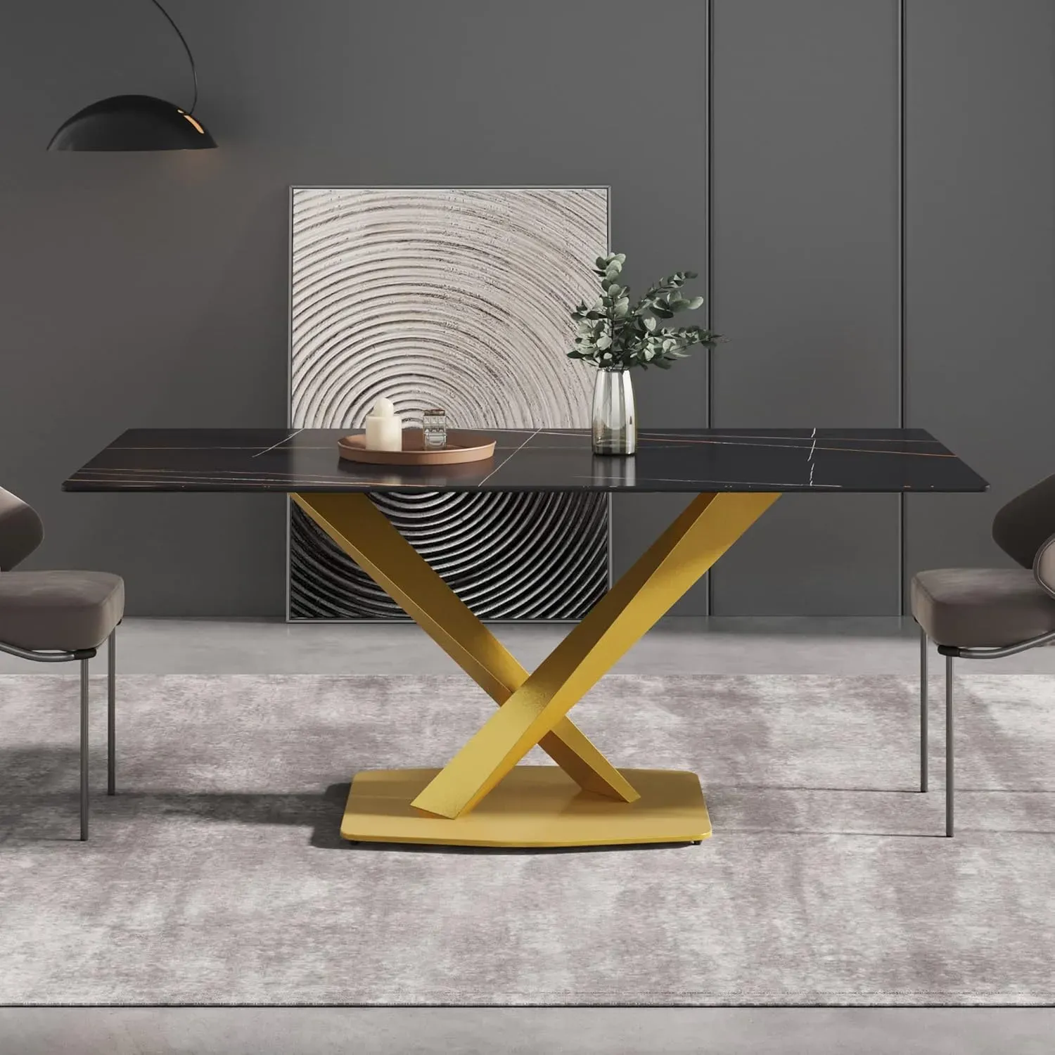 http://70.8%20Modern%20Dining%20Table,%20Black%20Sintered%20Stone%20Tabletop%20Dining%20Table%20With%20Solid%20Carbon%20Steel%20Base,%20Rectangular%20Dining%20Room%20Table%20For%206%203
