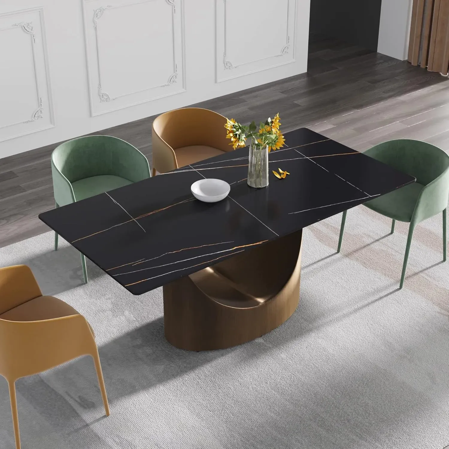 http://70.8%20Modern%20Dining%20Table,%20Black%20Sintered%20Stone%20Tabletop%20Dining%20Table%20With%20Solid%20Carbon%20Steel%20Base,%20Rectangular%20Dining%20Room%20Table%20For%206%205