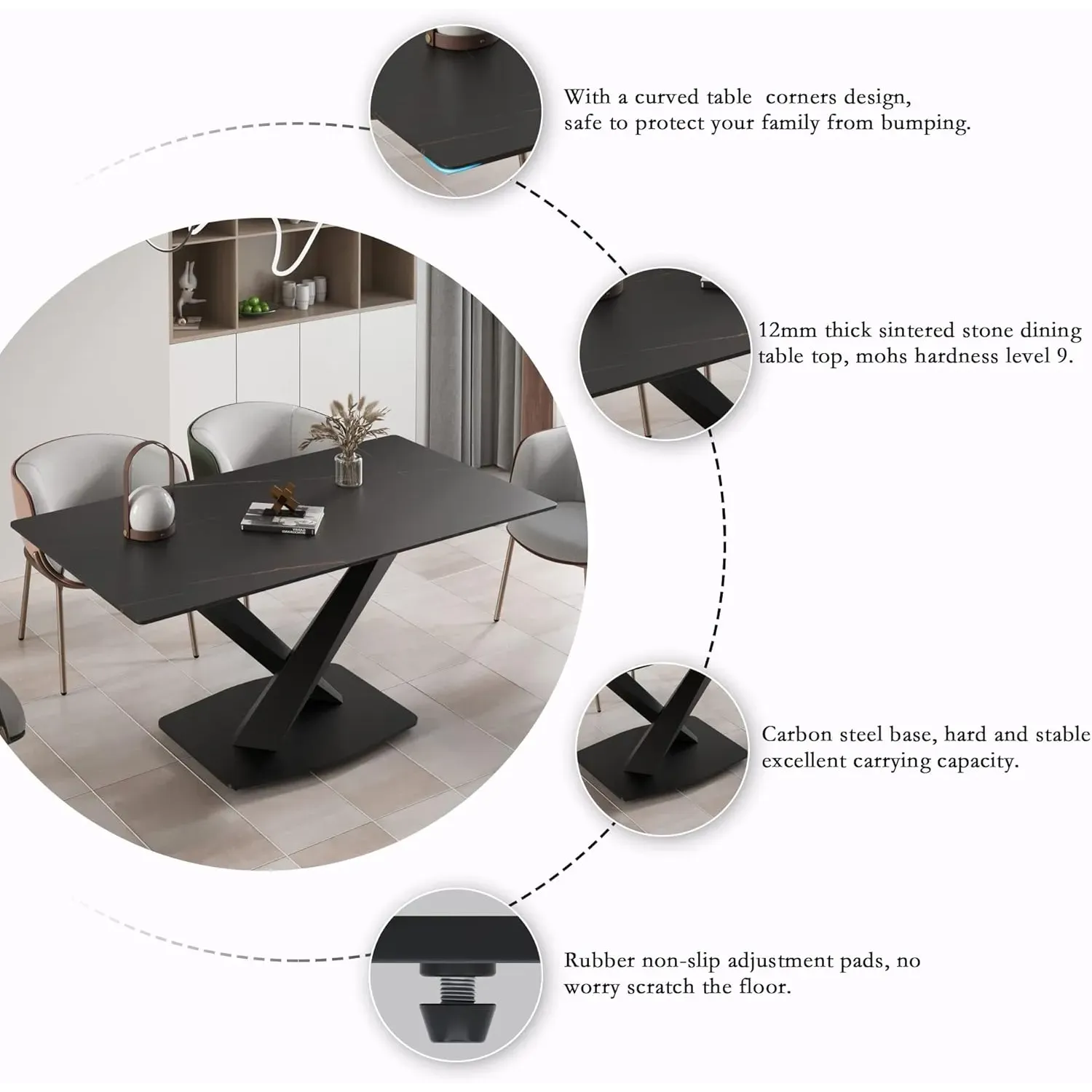 http://70.8%20Modern%20Dining%20Table,%20Black%20Sintered%20Stone%20Tabletop%20Dining%20Table%20With%20Solid%20Carbon%20Steel%20Base,%20Rectangular%20Dining%20Room%20Table%20For%206%205
