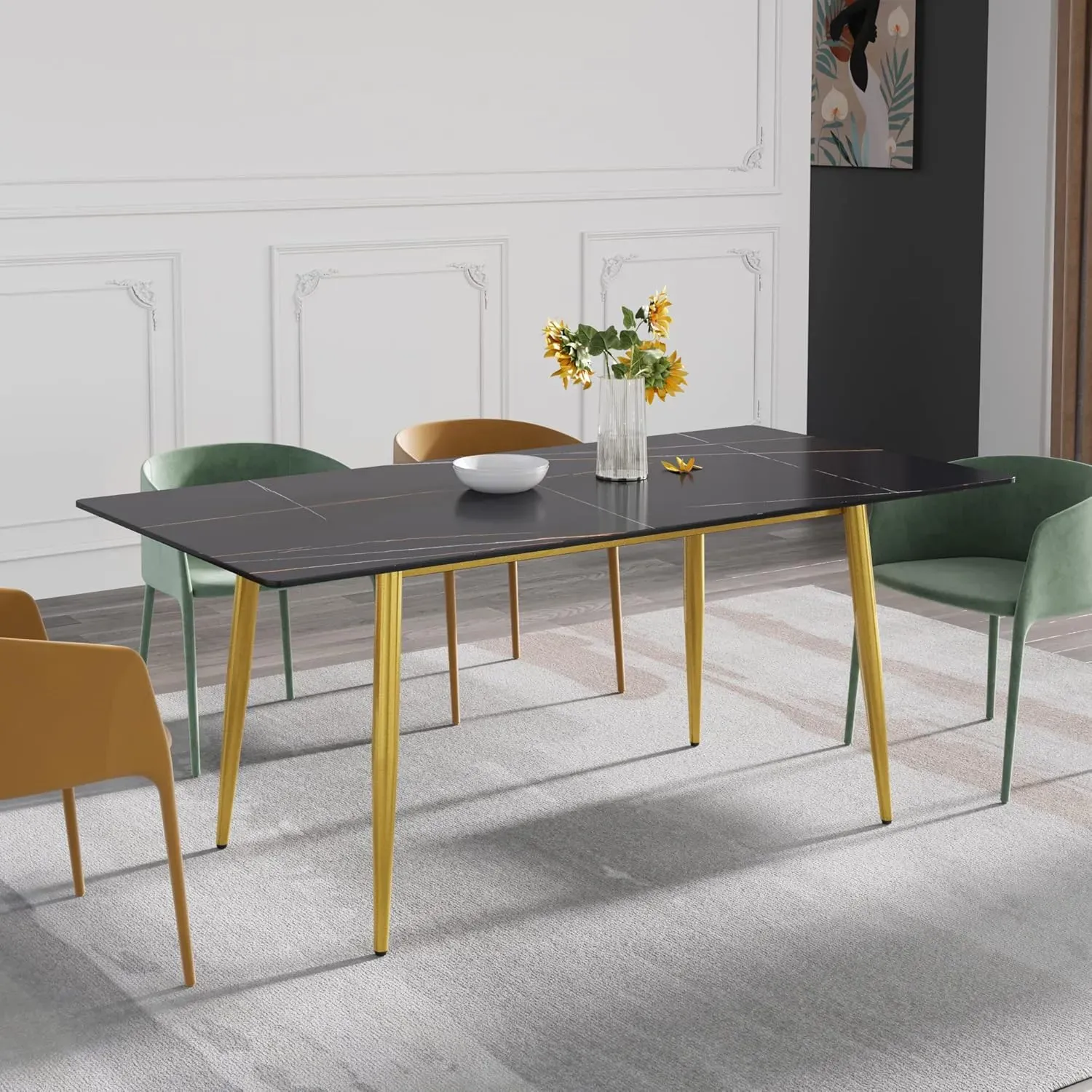 http://70.8%20Modern%20Dining%20Table,%20Black%20Sintered%20Stone%20Tabletop%20Dining%20Table%20With%20Solid%20Carbon%20Steel%20Base,%20Rectangular%20Dining%20Room%20Table%20For%206%207