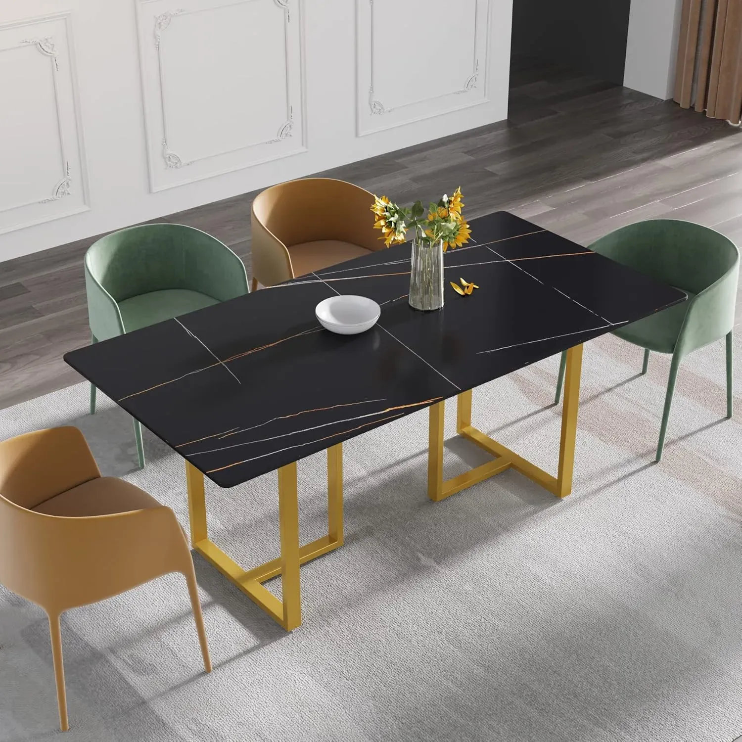 http://70.8%20Modern%20Dining%20Table,%20Black%20Sintered%20Stone%20Tabletop%20Dining%20Table%20With%20Solid%20Carbon%20Steel%20Base,%20Rectangular%20Dining%20Room%20Table%20For%206%207