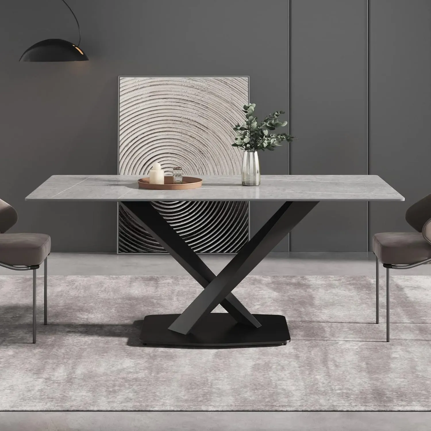 http://70.8%20Modern%20Dining%20Table,%20Grey%20Sintered%20Stone%20Tabletop%20Dining%20Table%20With%20Solid%20Carbon%20Steel%20Base,%20Rectangular%20Dining%20Room%20Table%20For%206%201