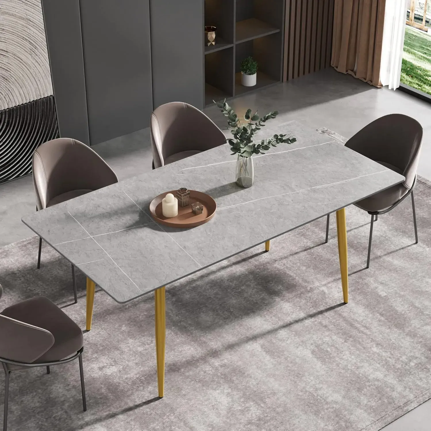 http://70.8%20Modern%20Dining%20Table,%20Grey%20Sintered%20Stone%20Tabletop%20Dining%20Table%20With%20Solid%20Carbon%20Steel%20Base,%20Rectangular%20Dining%20Room%20Table%20For%206%201