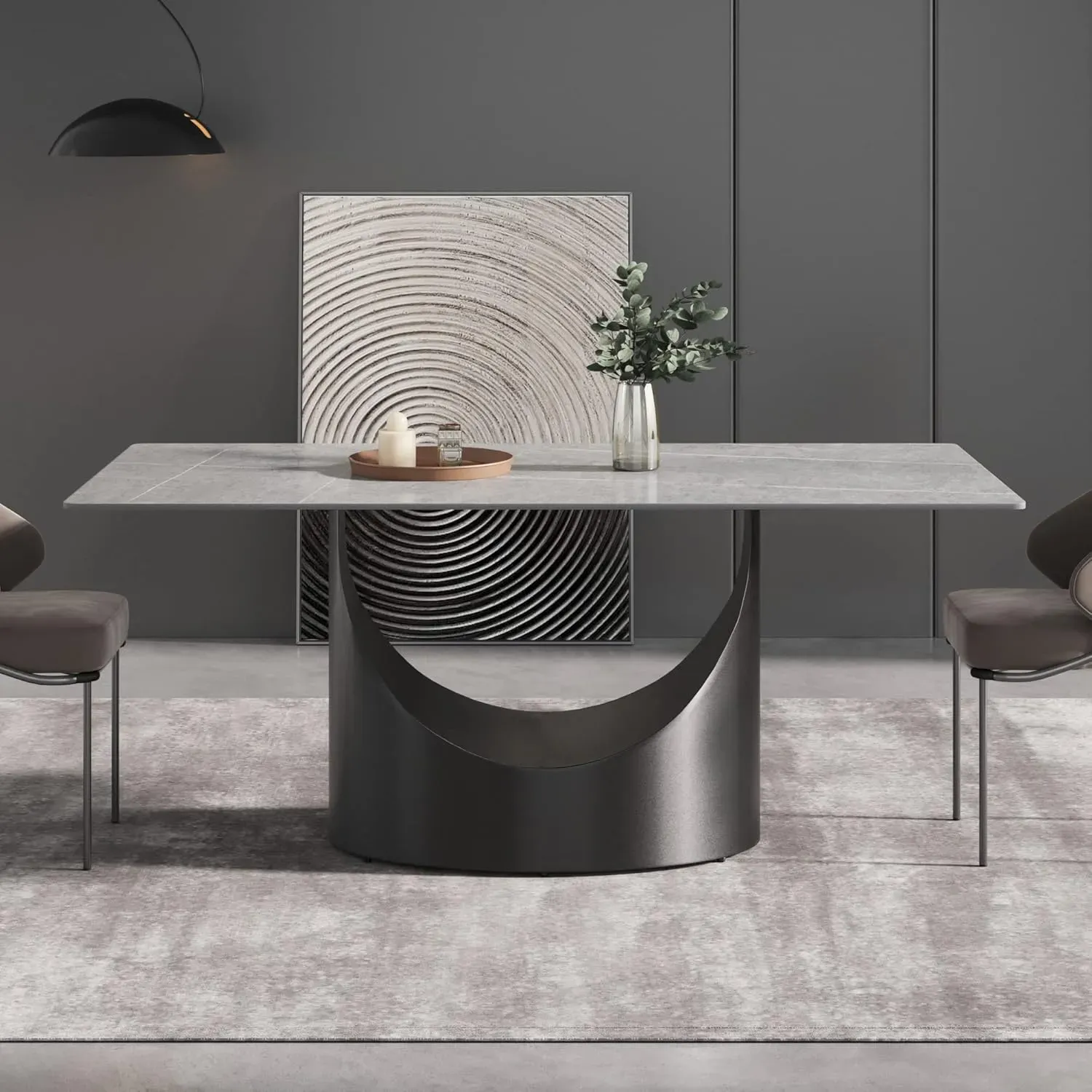 http://70.8%20Modern%20Dining%20Table,%20Grey%20Sintered%20Stone%20Tabletop%20Dining%20Table%20With%20Solid%20Carbon%20Steel%20Base,%20Rectangular%20Dining%20Room%20Table%20For%206%201