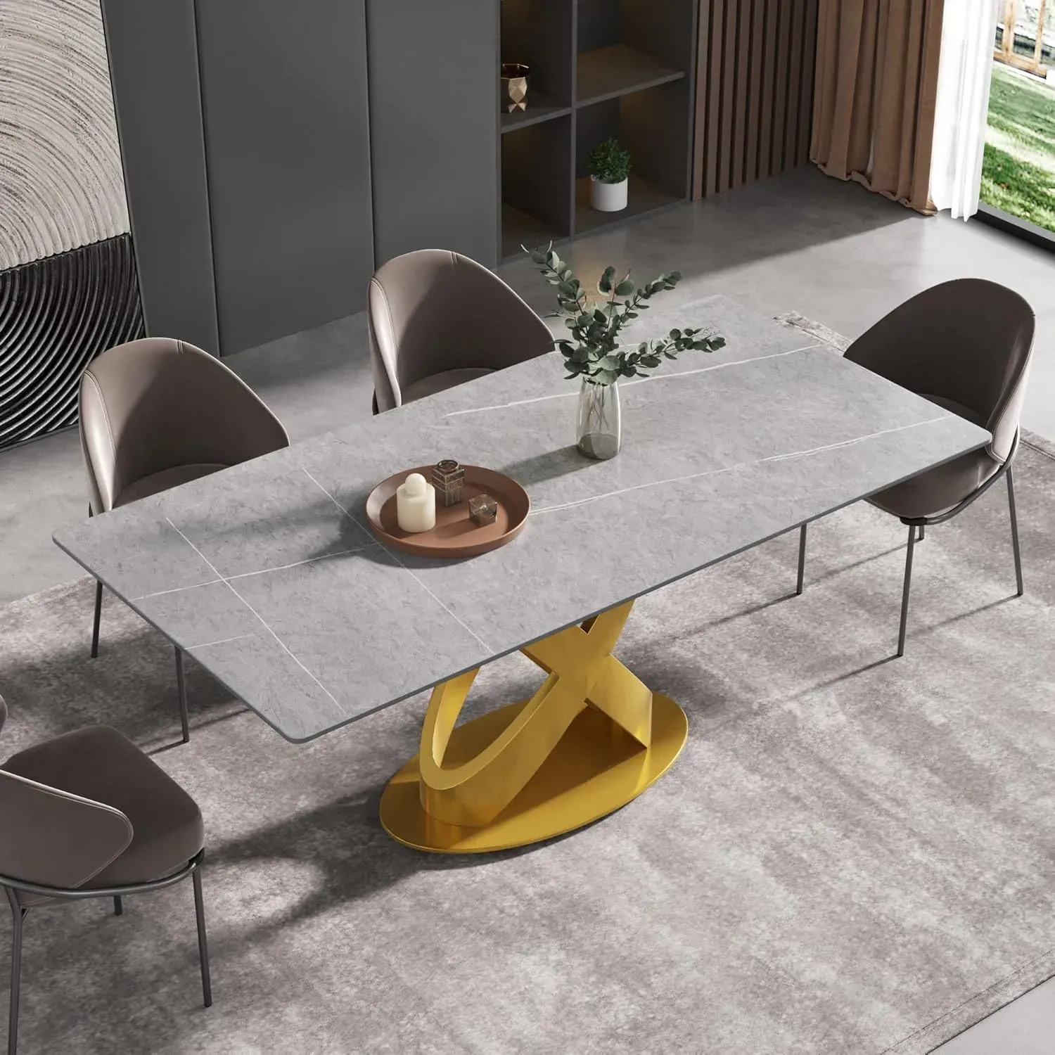 http://70.8%20Modern%20Dining%20Table,%20Grey%20Sintered%20Stone%20Tabletop%20Dining%20Table%20With%20Solid%20Carbon%20Steel%20Base,%20Rectangular%20Dining%20Room%20Table%20For%206%201