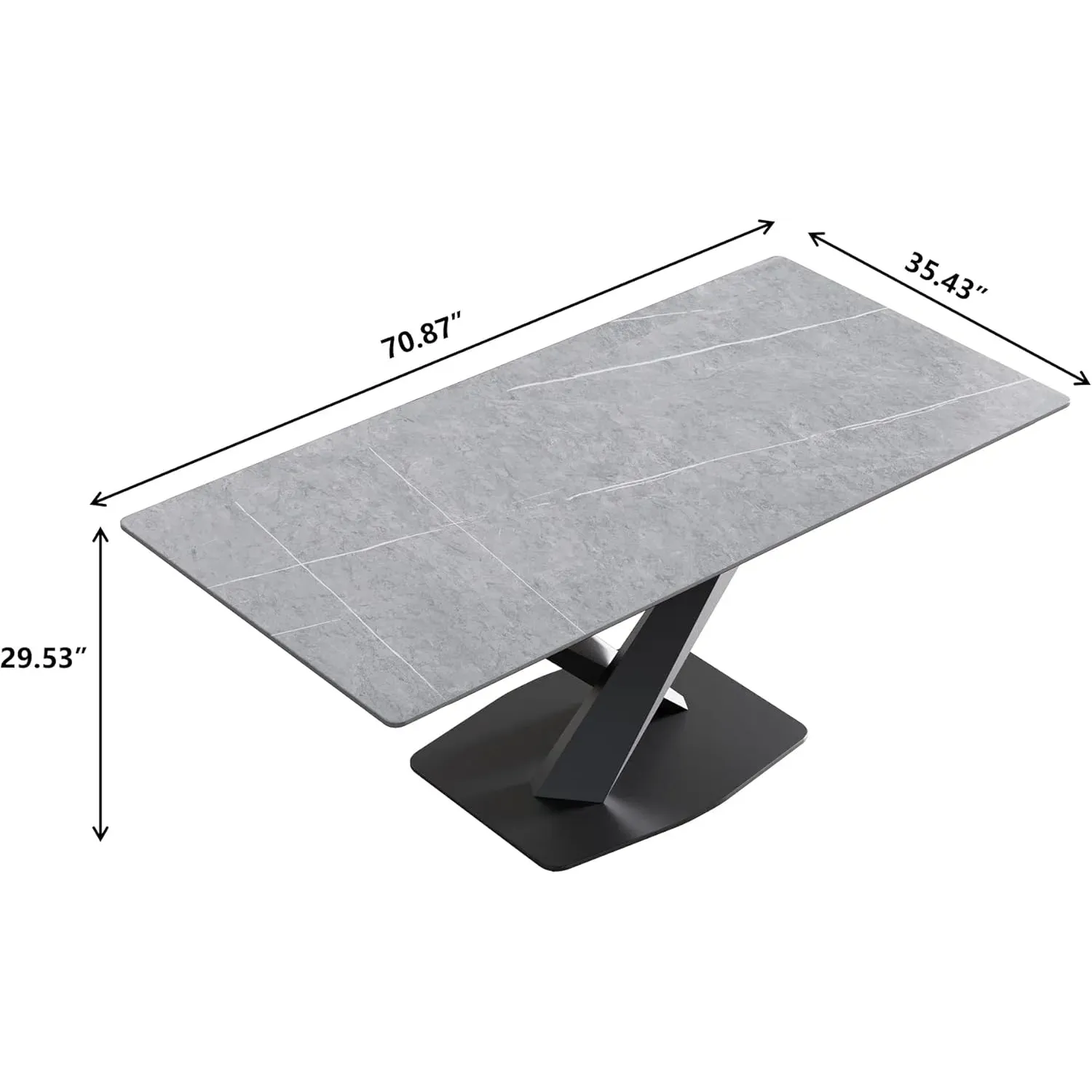 http://70.8%20Modern%20Dining%20Table,%20Grey%20Sintered%20Stone%20Tabletop%20Dining%20Table%20With%20Solid%20Carbon%20Steel%20Base,%20Rectangular%20Dining%20Room%20Table%20For%206%202