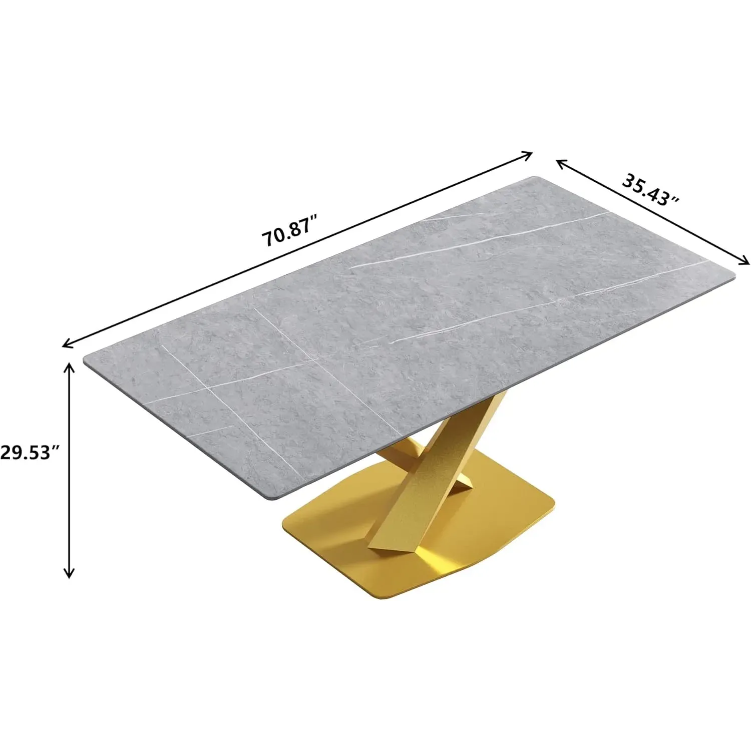 http://70.8%20Modern%20Dining%20Table,%20Grey%20Sintered%20Stone%20Tabletop%20Dining%20Table%20With%20Solid%20Carbon%20Steel%20Base,%20Rectangular%20Dining%20Room%20Table%20For%206%202