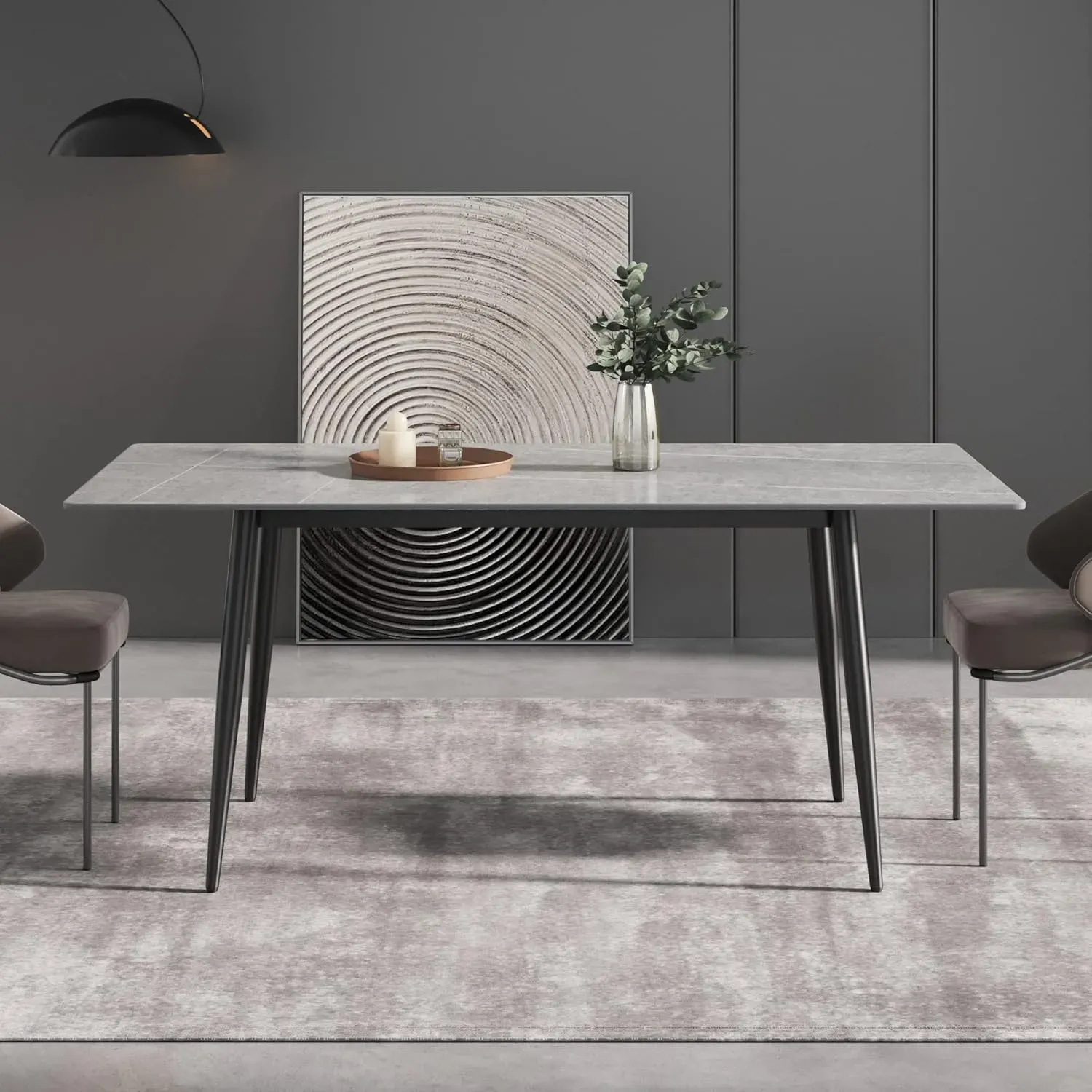 http://70.8%20Modern%20Dining%20Table,%20Grey%20Sintered%20Stone%20Tabletop%20Dining%20Table%20With%20Solid%20Carbon%20Steel%20Base,%20Rectangular%20Dining%20Room%20Table%20For%206%203