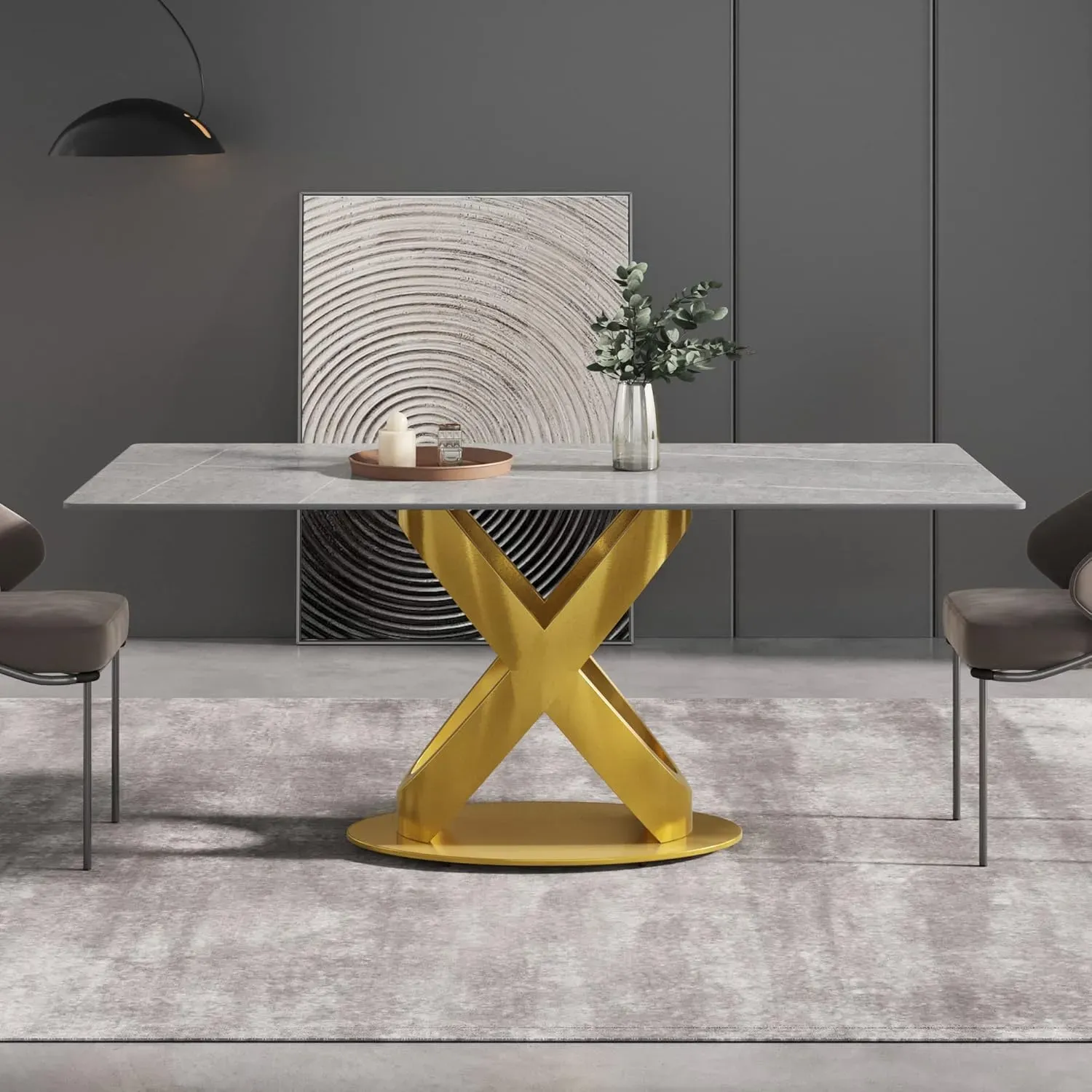 http://70.8%20Modern%20Dining%20Table,%20Grey%20Sintered%20Stone%20Tabletop%20Dining%20Table%20With%20Solid%20Carbon%20Steel%20Base,%20Rectangular%20Dining%20Room%20Table%20For%206%203