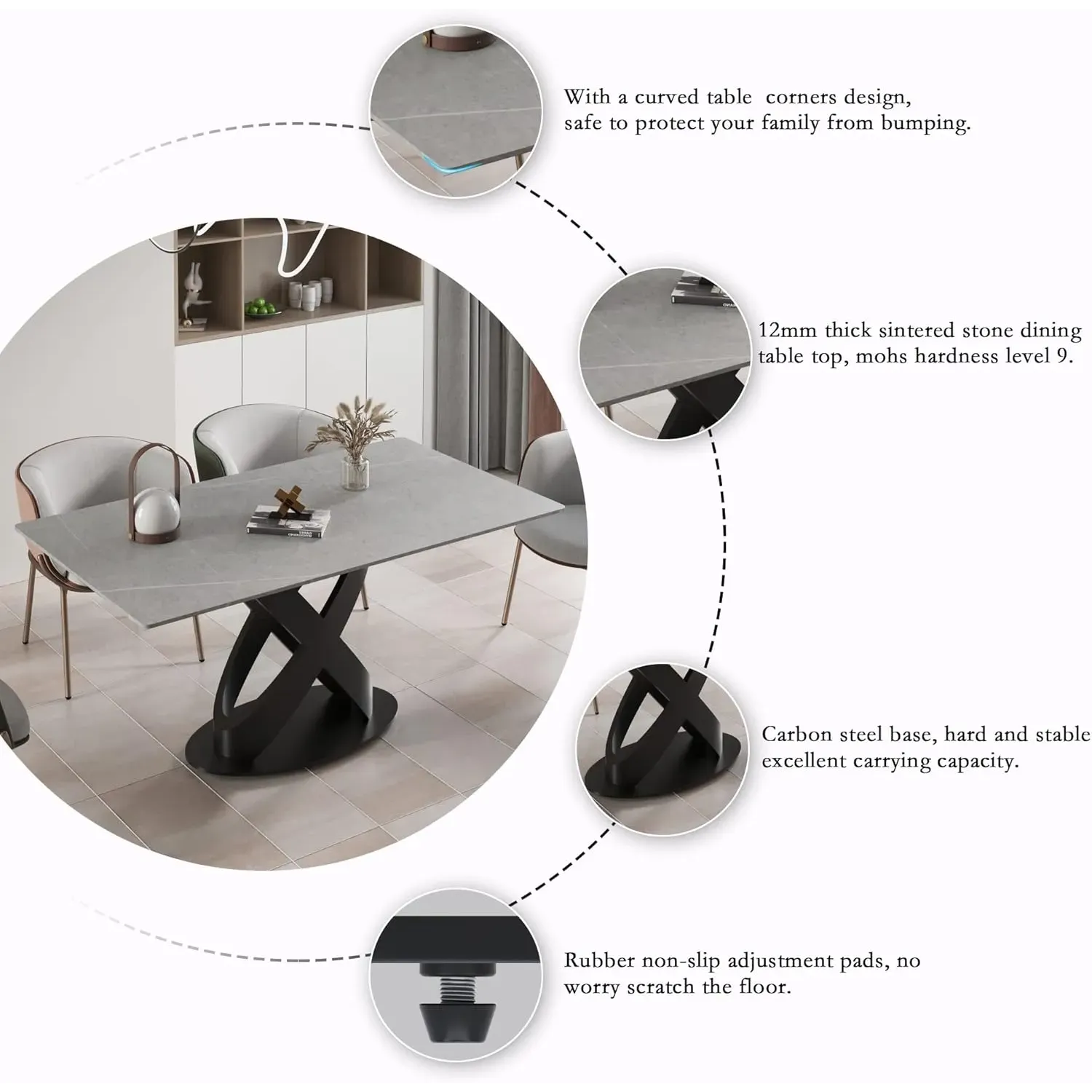 http://70.8%20Modern%20Dining%20Table,%20Grey%20Sintered%20Stone%20Tabletop%20Dining%20Table%20With%20Solid%20Carbon%20Steel%20Base,%20Rectangular%20Dining%20Room%20Table%20For%206%205