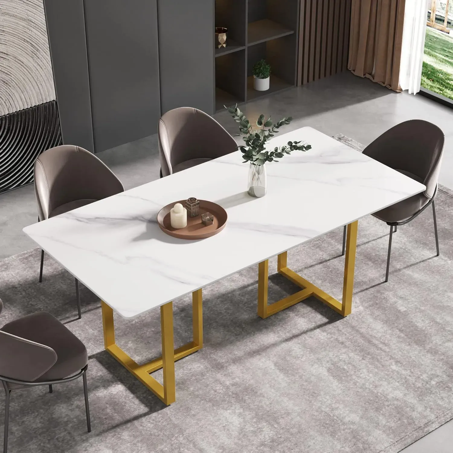 http://70.8%20Modern%20Dining%20Table,%20White%20Sintered%20Stone%20Tabletop%20Dining%20Table%20With%20Solid%20Carbon%20Steel%20Base,%20Rectangular%20Dining%20Room%20Table%20For%206%201