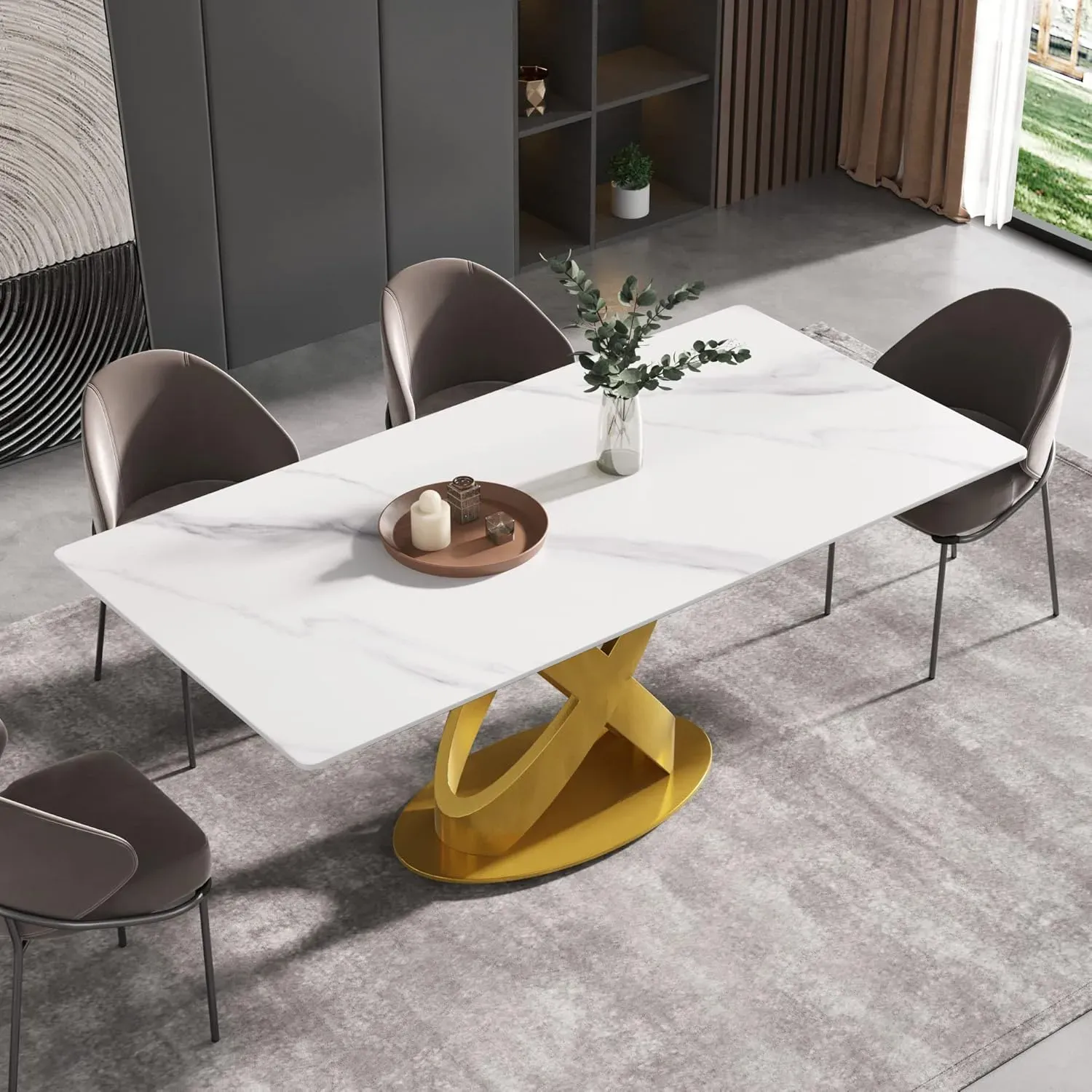 http://70.8%20Modern%20Dining%20Table,%20White%20Sintered%20Stone%20Tabletop%20Dining%20Table%20With%20Solid%20Carbon%20Steel%20Base,%20Rectangular%20Dining%20Room%20Table%20For%206%201