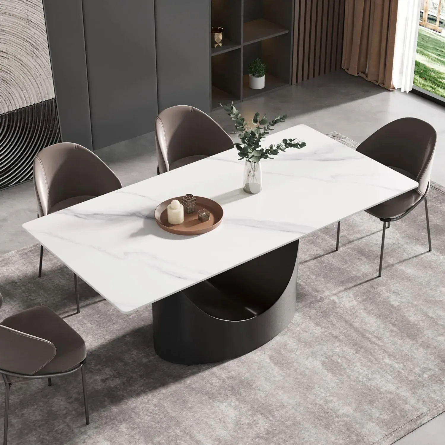 http://70.8%20Modern%20Dining%20Table,%20White%20Sintered%20Stone%20Tabletop%20Dining%20Table%20With%20Solid%20Carbon%20Steel%20Base,%20Rectangular%20Dining%20Room%20Table%20For%206%203