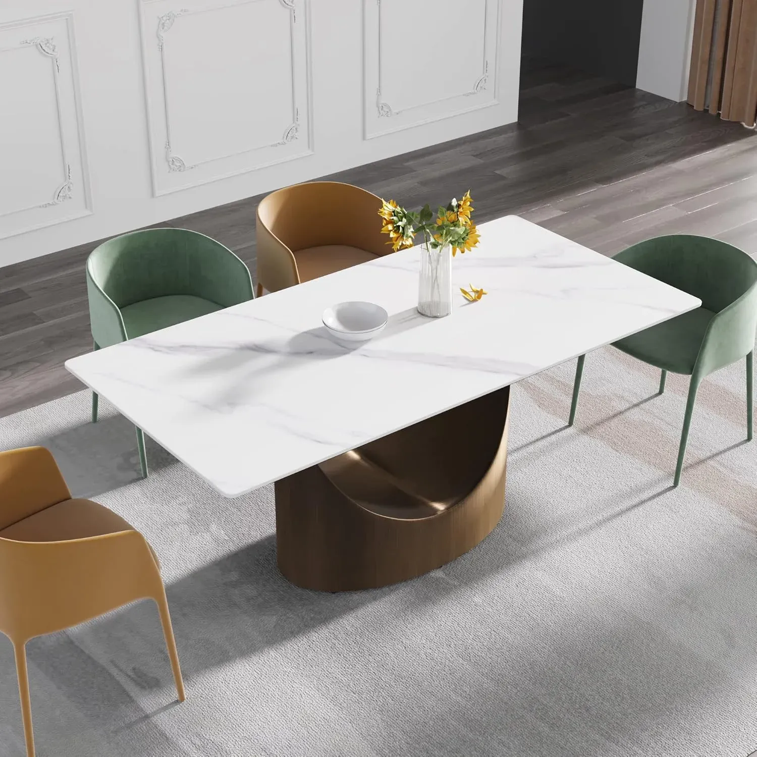 http://70.8%20Modern%20Dining%20Table,%20White%20Sintered%20Stone%20Tabletop%20Dining%20Table%20With%20Solid%20Carbon%20Steel%20Base,%20Rectangular%20Dining%20Room%20Table%20For%206%206