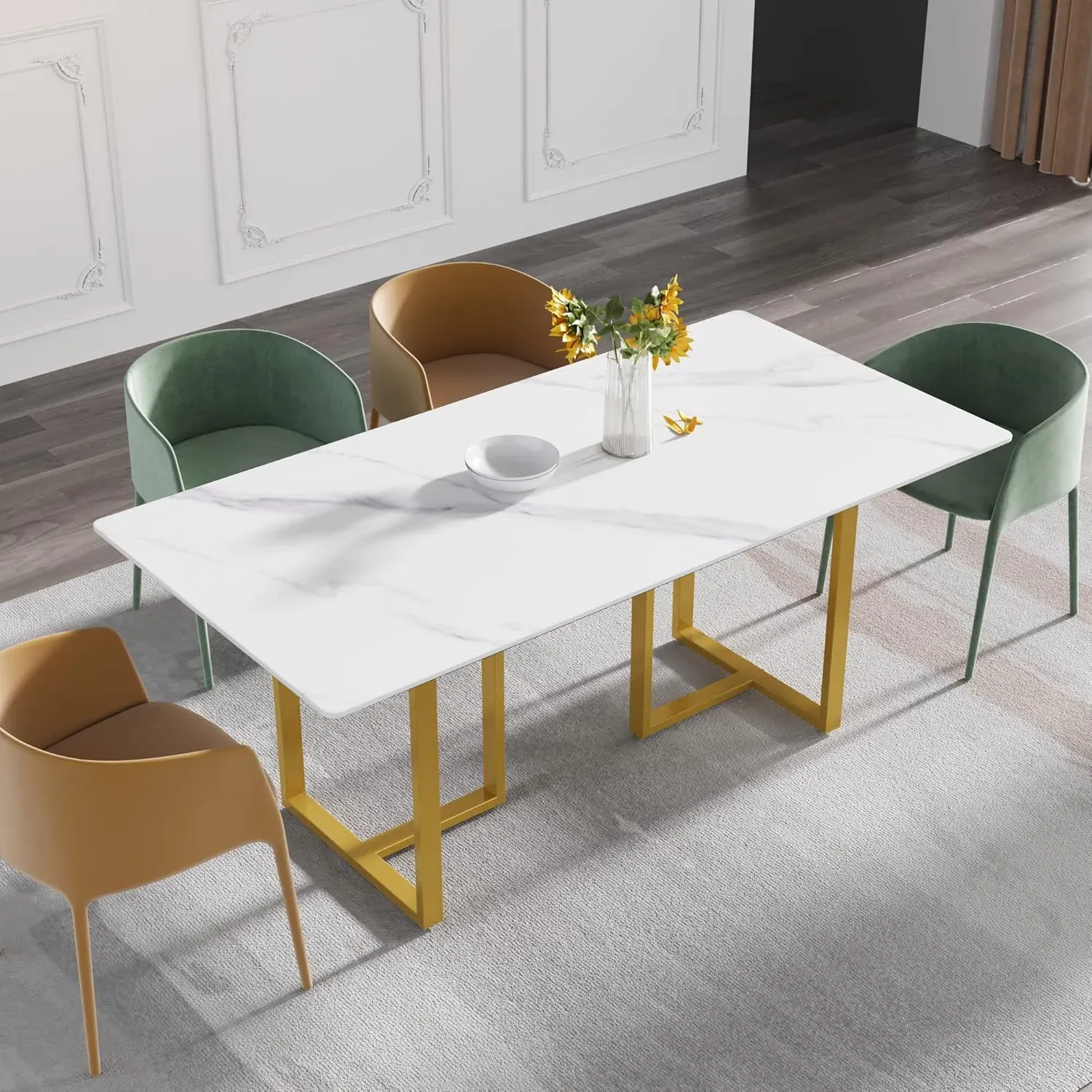 http://70.8%20Modern%20Dining%20Table,%20White%20Sintered%20Stone%20Tabletop%20Dining%20Table%20With%20Solid%20Carbon%20Steel%20Base,%20Rectangular%20Dining%20Room%20Table%20For%206%207