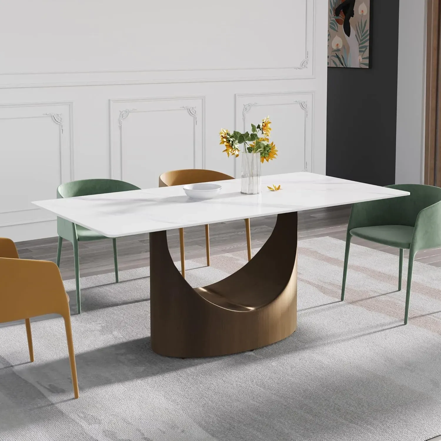 http://70.8%20Modern%20Dining%20Table,%20White%20Sintered%20Stone%20Tabletop%20Dining%20Table%20With%20Solid%20Carbon%20Steel%20Base,%20Rectangular%20Dining%20Room%20Table%20For%206%207