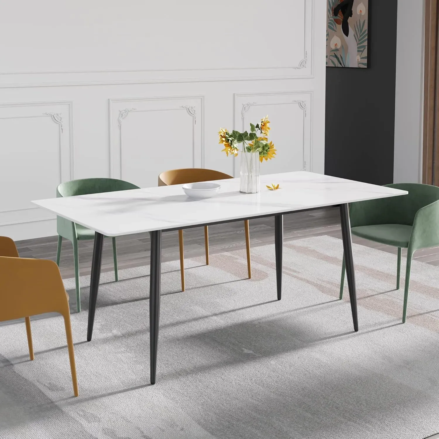 http://70.8%20Modern%20Dining%20Table,%20White%20Sintered%20Stone%20Tabletop%20Dining%20Table%20With%20Solid%20Carbon%20Steel%20Base,%20Rectangular%20Dining%20Room%20Table%20For%206%208