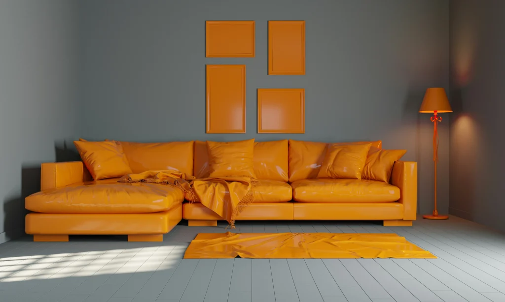 A U Shaped Modular Sofa For Entertainment Areas