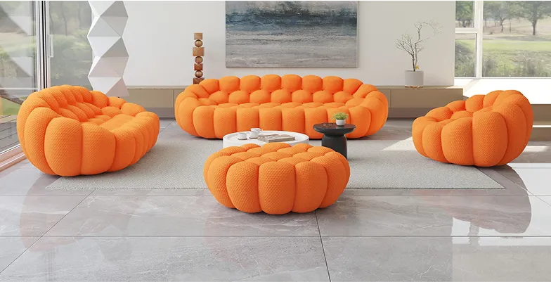 Bubble Armless Sofa U-Shaped Family Configuration
