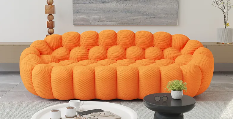 Bubble Armless Sofa Loveseat Configuration