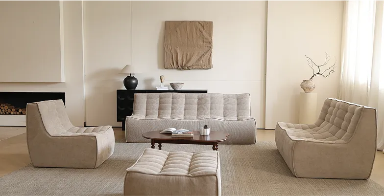 Caterpillar Classic Armless Sofa Living Room Configuration