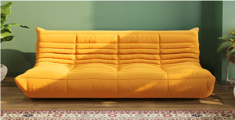 Caterpillar Modern Armless Sofa loveseat configuration