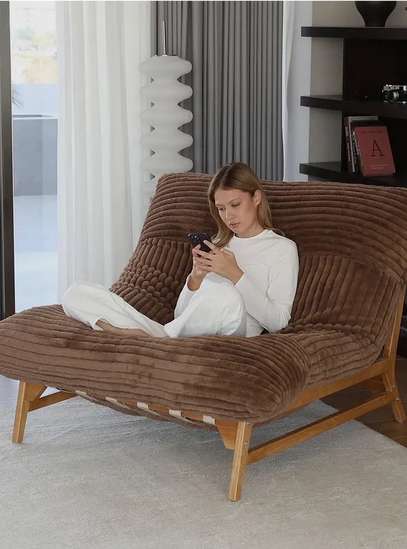 Caterpillar Pillow Chair reclining position