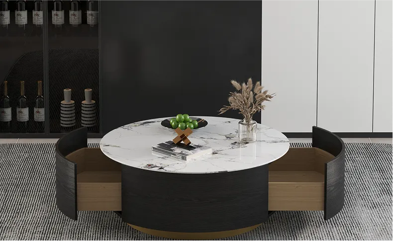 Minimalist Loft Style Terra Lunar Coffee Table Complementing Concrete Wall Interior Design