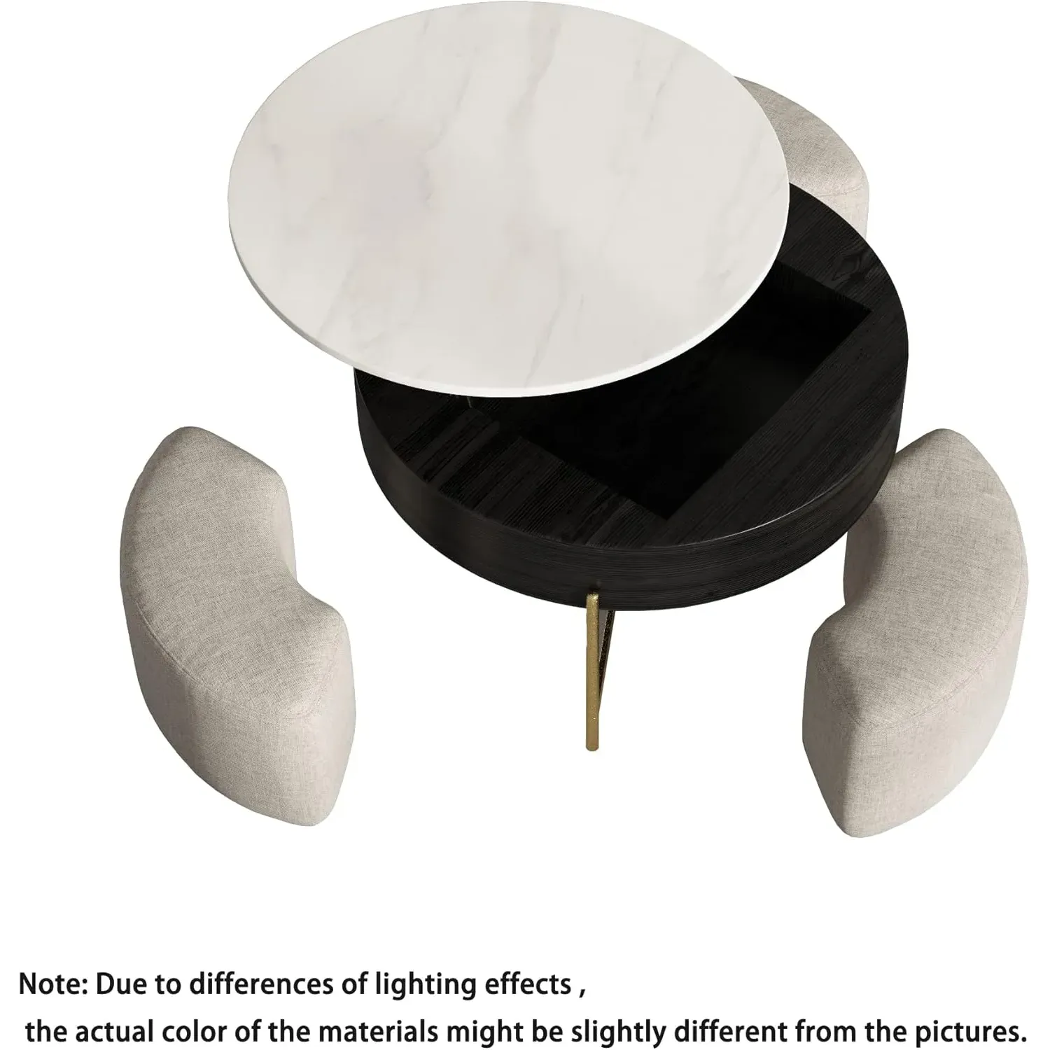 http://Lift%20Top%20Round%20Coffee%20Table%20With%20Stools,%20Black%20Table%20With%20Hidden%20Storage%20Compartment,%20Nesting%20Coffee%20Table%20Set%20For%20Living%20Room,%20Home,%20Office%205