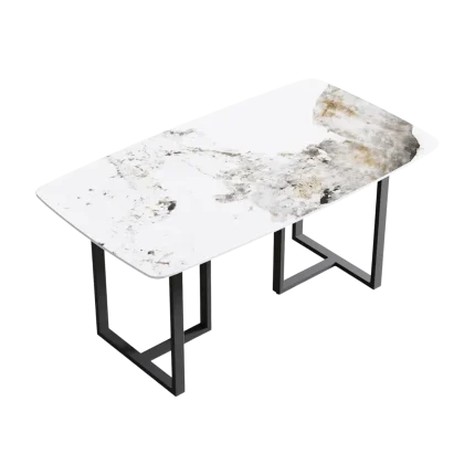 63" Modern Antique White Dining Table for 4-6 | Atunus Home