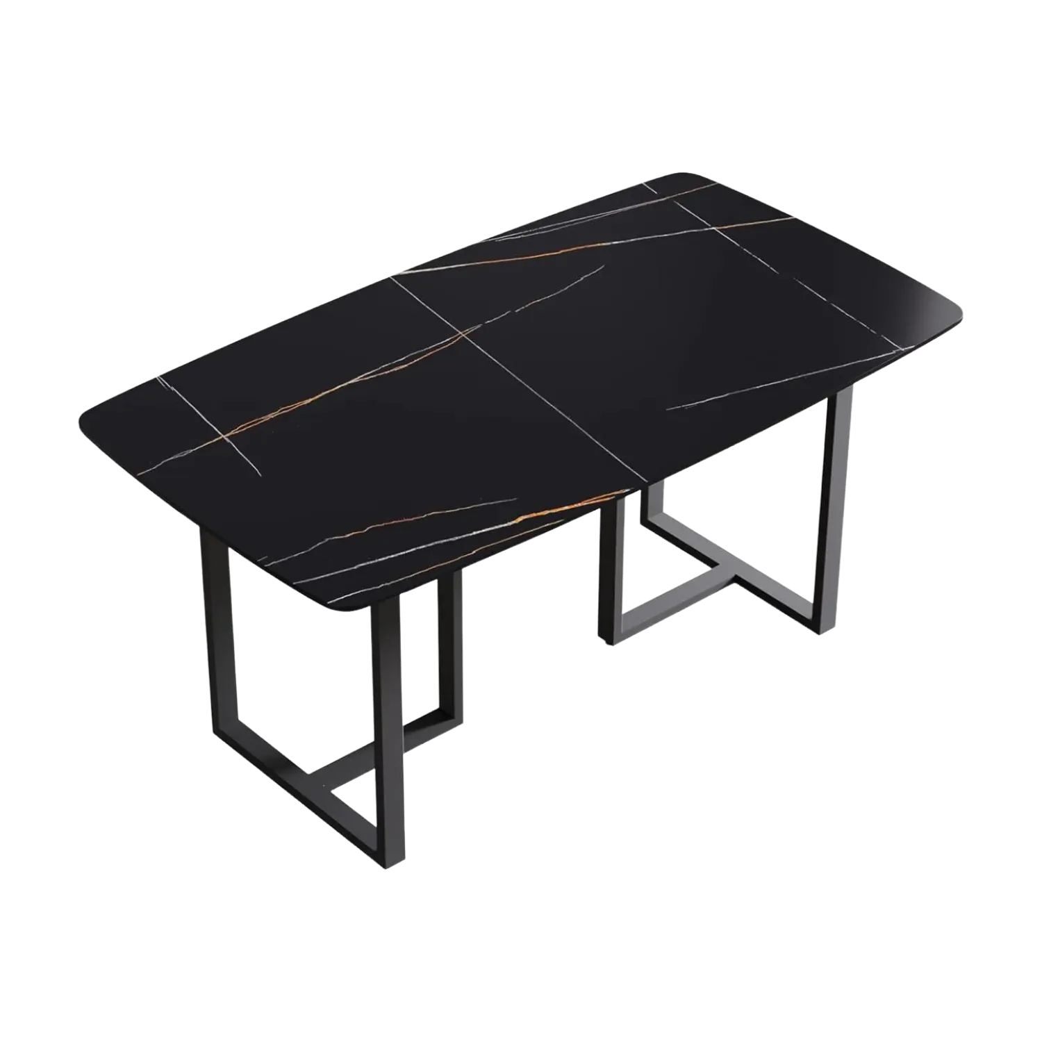 63" Rectangular Black with Onyx Black Base for 4-6