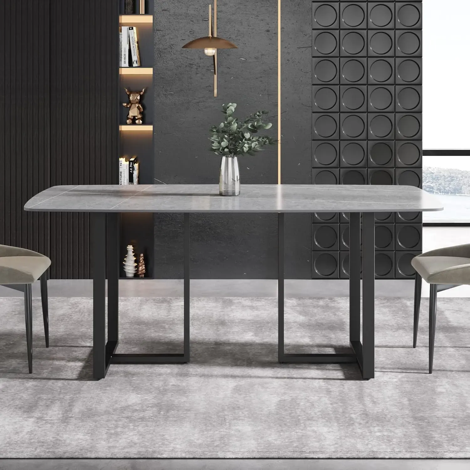 http://Modern%20Dining%20Table,%20Gray%20Sintered%20Stone%20Tabletop%20Dining%20Table%20With%20Black%20Carbon%20Steel%20Table%20Legs,%2070.8%20Rectangular%20Dining%20Table%20For%206%208%203