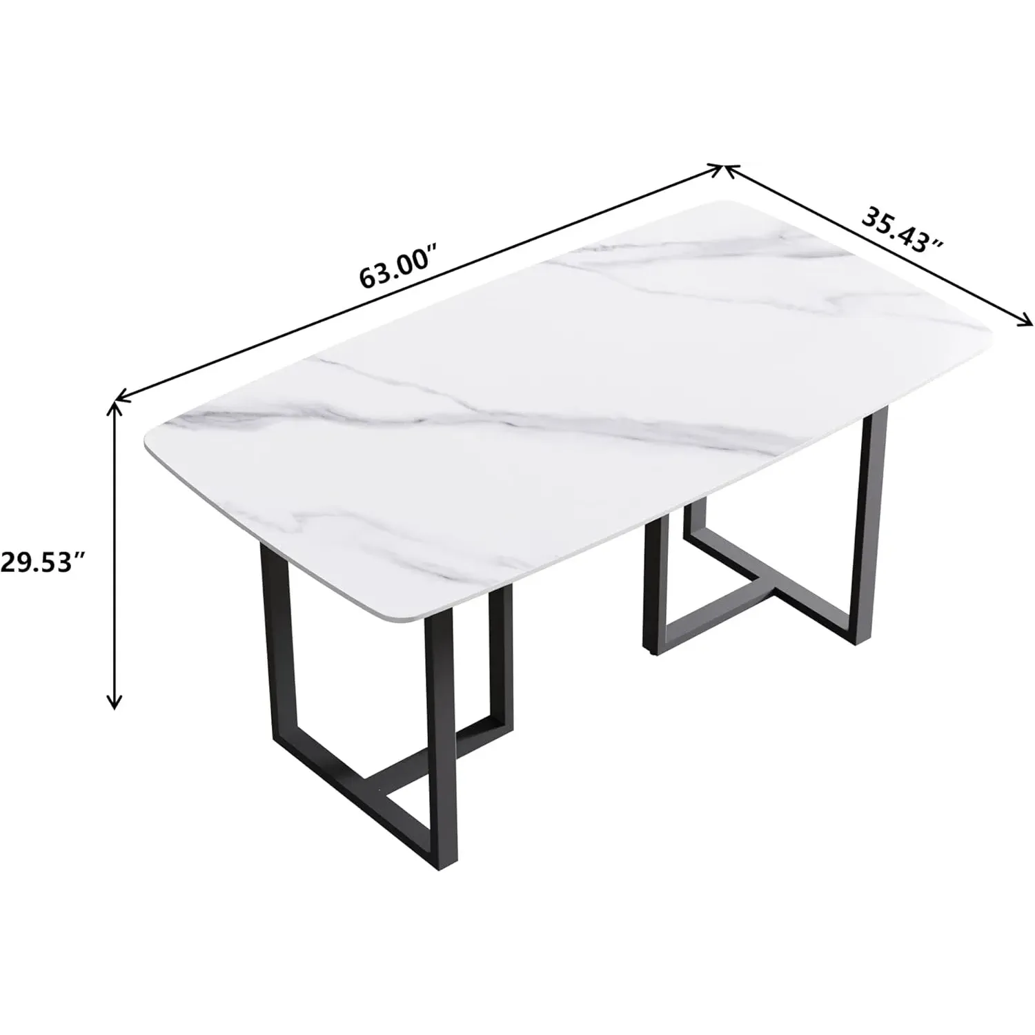 http://Modern%20Dining%20Table,%20White%20Sintered%20Stone%20Tabletop%20Dining%20Table%20With%20Black%20Carbon%20Steel%20Table%20Legs,%2063%20Rectangular%20Dining%20Table%20For%204%206%202