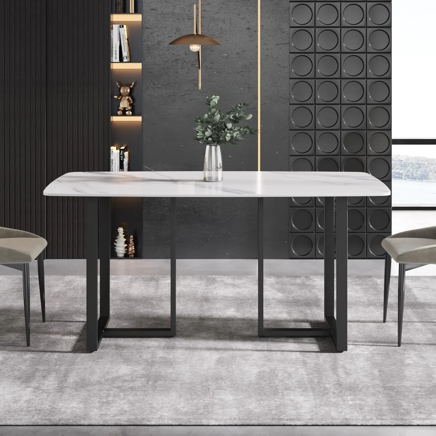 http://Modern%20Dining%20Table,%20White%20Sintered%20Stone%20Tabletop%20Dining%20Table%20With%20Black%20Carbon%20Steel%20Table%20Legs,%2063%20Rectangular%20Dining%20Table%20For%204%206%203