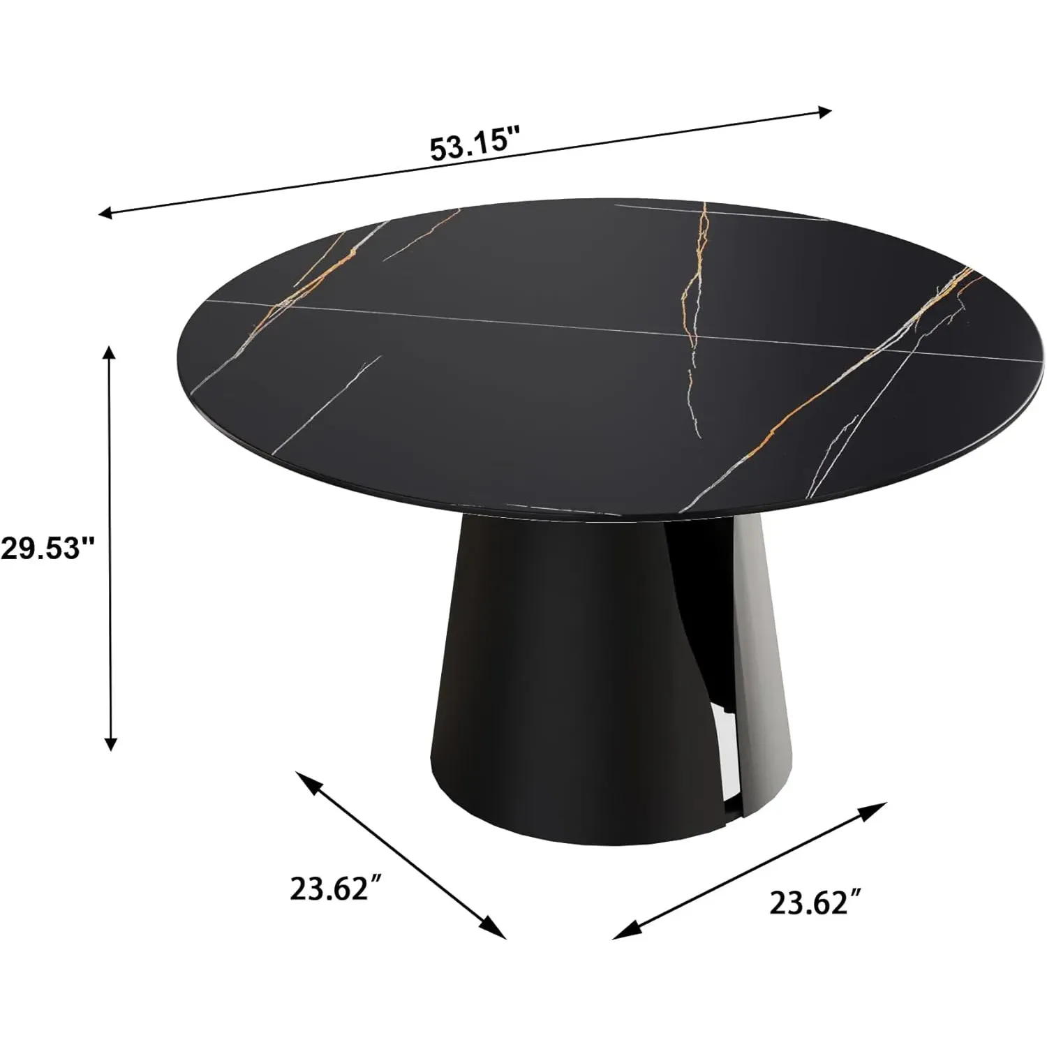 http://Modern%20Round%20Dining%20Table,%20Sintered%20Stone%20Black%20Tabletop,%20Kitchen%20Table%20With%20Solid%20Carbon%20Steel%20Base,%2053%20Black%20Dining%20Table%20For%206%202