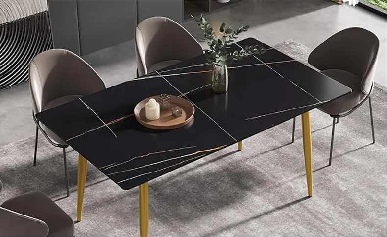 Rectangular Black with Dusk Gold Base