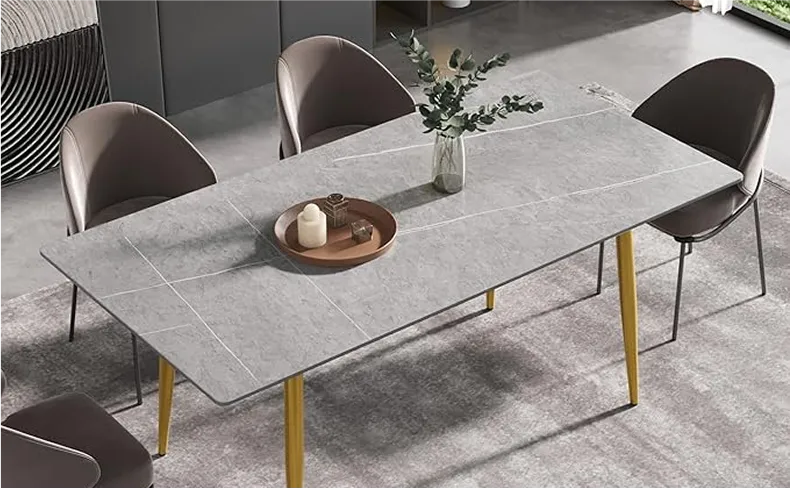 Rectangular Grey with Dusk Gold Base