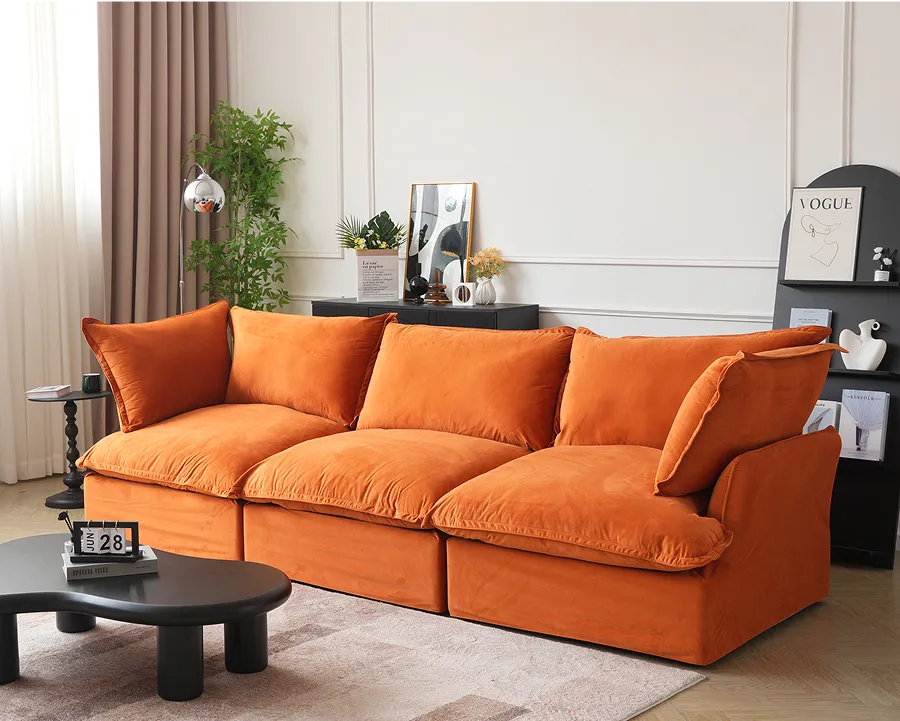 Sky Cloud Plus Velvet Sectional Sofa