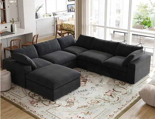 Sky Cloud Sectional Sofa Family Gathering Configuration