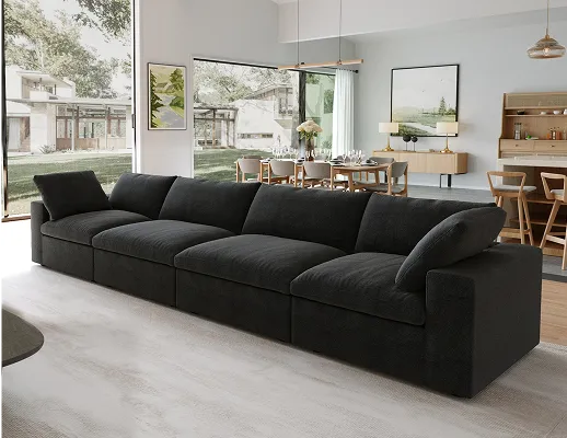 Sky Cloud Sectional Sofa Home Theater Configuration