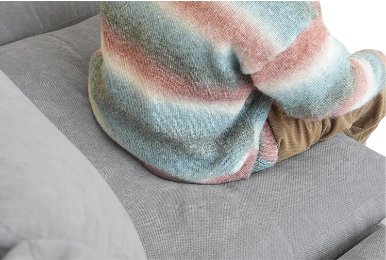 Sky Cloud Slope Sectional Sofa Breathable Linen Fabric