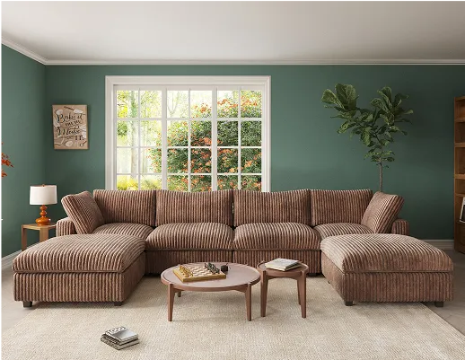 Sky Cloud Slope Sectional Sofa in family gathering configuration