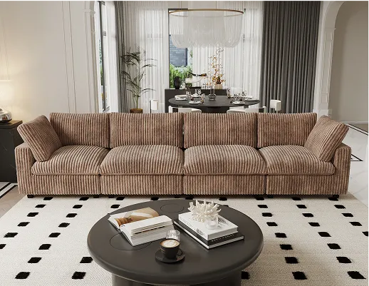 Sky Cloud Slope Sectional Sofa in home theater configuration