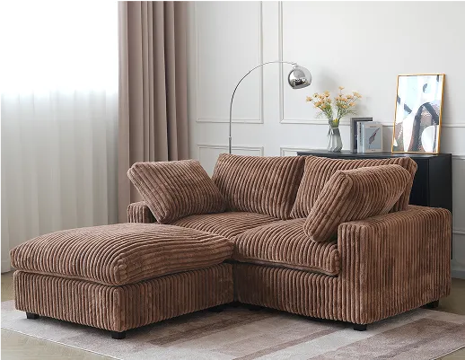 Sky Cloud Slope Sectional Sofa in lounge chaise configuration