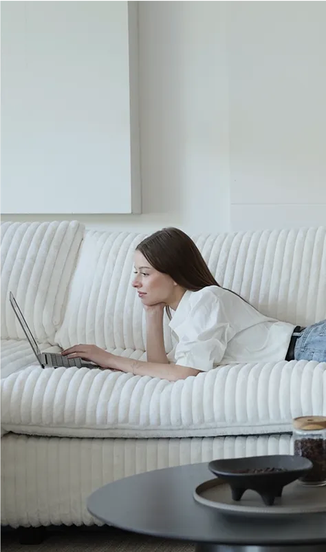 Sky Cloud Slope Sectional Sofa ideal for working from home
