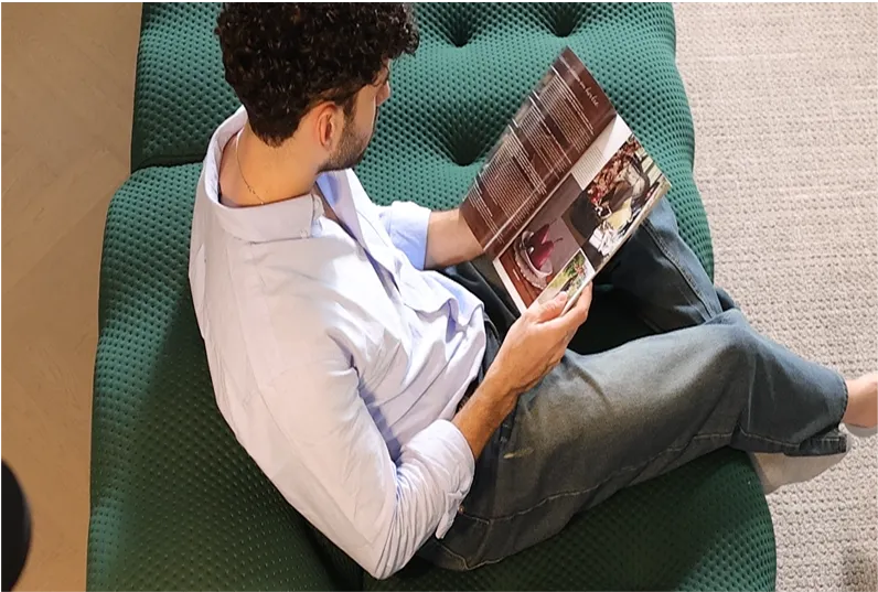 Bubble Modern Armless Sofa spacious seat feature