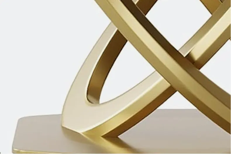 Gold Stainless Steel Base for Luxury Dining Tables